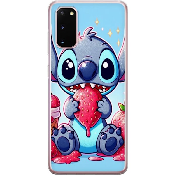 Samsung Galaxy S20 Genomskinligt Skal Strawberry Stitch