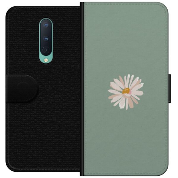 OnePlus 8 Tegnebogsetui Grøn Minimalblomst - stilfuld blomst