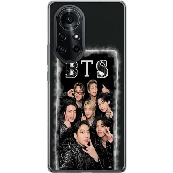 Kompatibel Mobilcover til Huawei nova 8 Pro BTS-medlemmer poserer sammen i sorte outfits for en selfie sort