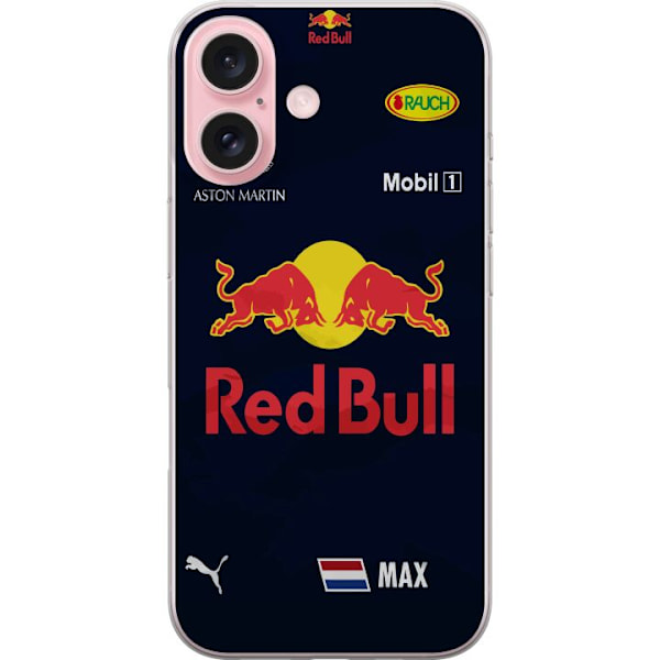 Apple iPhone 16 Läpinäkyvä kuori Red Bull Formula 4