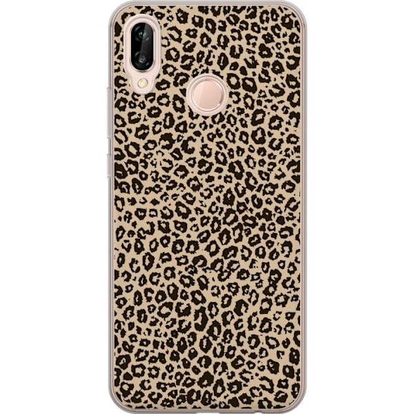 Huawei P20 lite Genomskinligt Skal Leopard Mönster