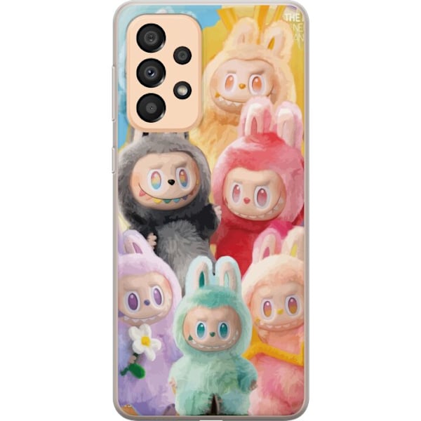 Samsung Galaxy A33 5G Genomskinligt Skal Labubu Sketch Style – Handritat monster i tusch