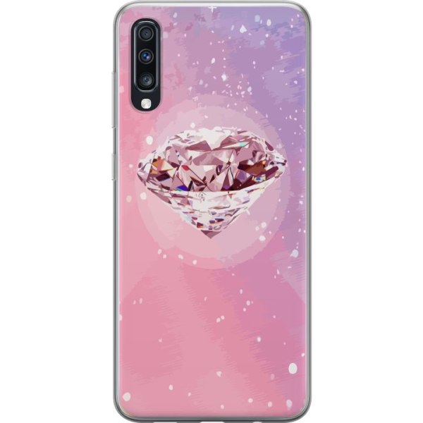 Samsung Galaxy A70 Gennemsigtig cover Glitter Diamant