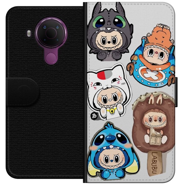 Nokia 5.4 Lompakkokotelo Labubu hahmokokoelma - Pop Mart Labub