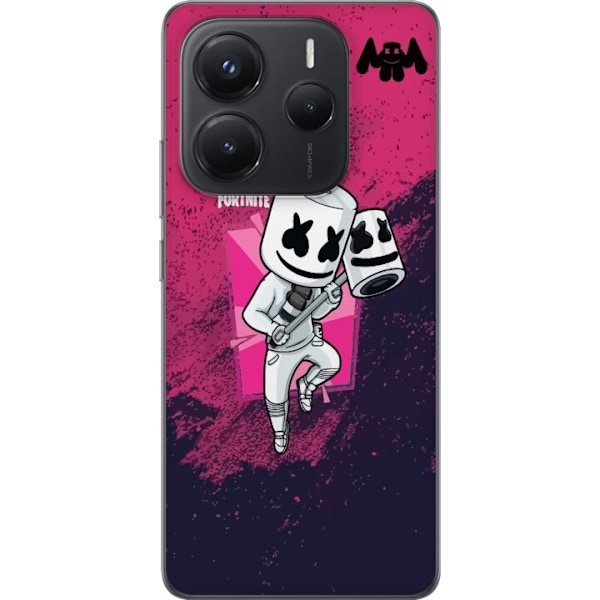 Xiaomi Redmi Note 14 Gennemsigtig cover Marshmello Fortnite Sk