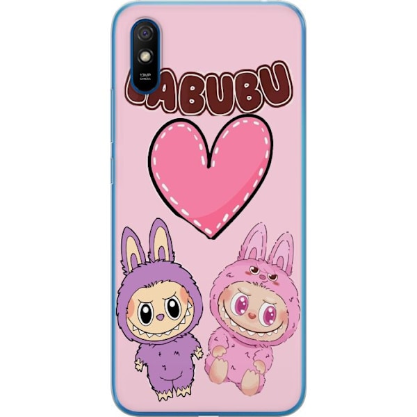 Xiaomi Redmi 9A Läpinäkyvä kuori Labubu Pink Monster