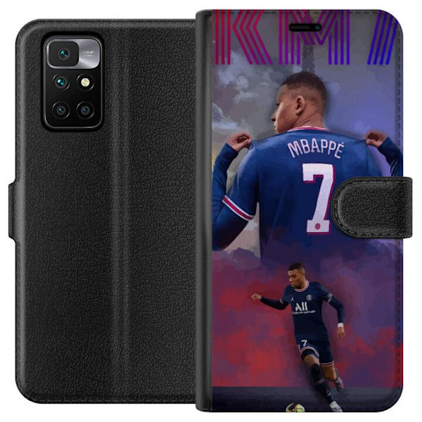 Xiaomi Redmi 10 Plånboksfodral MAP Fotboll Design Grafiskt Mönster Modern Sportmotiv Trend Fotboll Populär Grafisk Stil Motiv