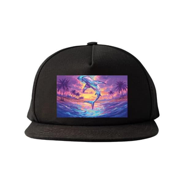 Snapback-lue svart one size