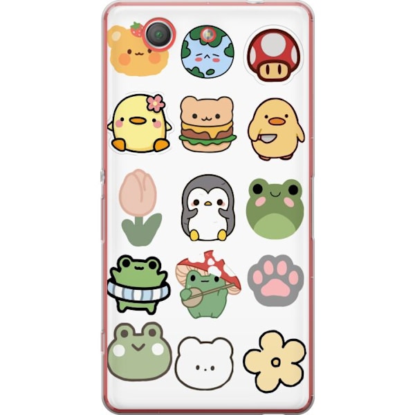 Sony Xperia Z3 Compact Genomskinligt Skal Kawaii Friends – söta figurer i japansk stil
