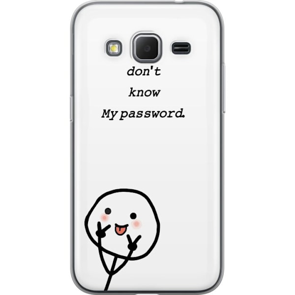 Samsung Galaxy Core Prime Genomskinligt Skal You Don’t Know My Password – edgy textmotiv med attityd