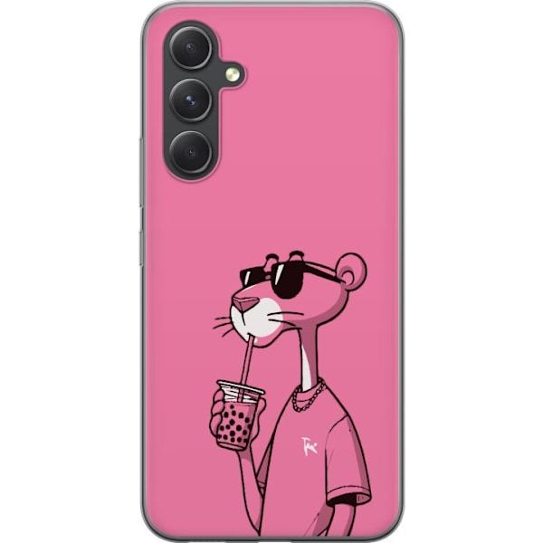 Samsung Galaxy S25+ Gennemsigtig cover Pink Panther Drink