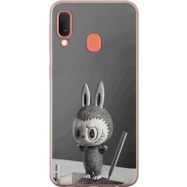 Samsung Galaxy A20e Läpinäkyvä kuori Pop Mart MEGA LABUBU LABUBU Sketch 1000%