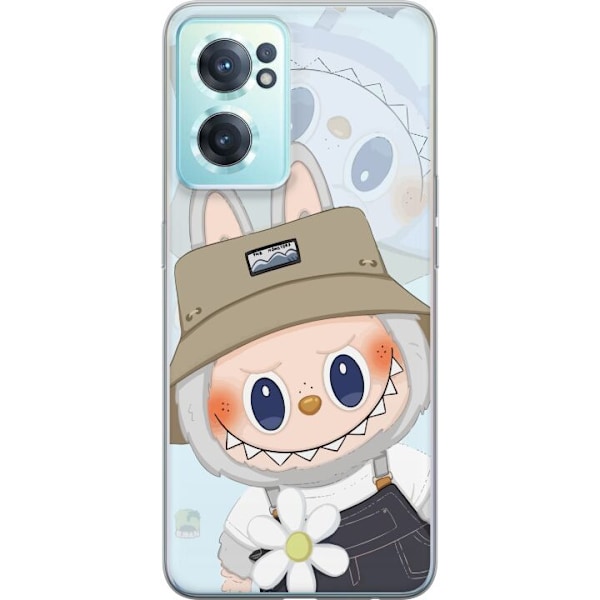 OnePlus Nord CE 2 5G Genomskinligt Skal Labubu med hatt – Pop Mart-figur Mr. Butcher i retro stil med karaktär