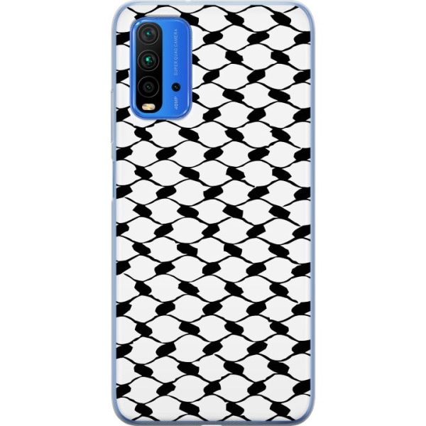 Xiaomi Redmi Note 9 4G Läpinäkyvä kuori Keffiyeh kuvio