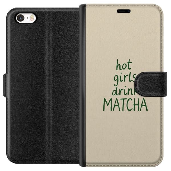 Kompatibelt Plånboksfodral till Apple iPhone SE (2016) Matcha Girls beige
