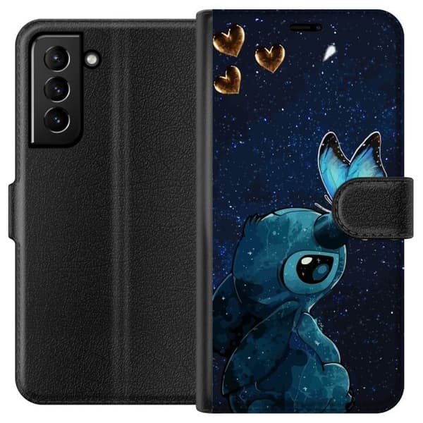 Kompatibel Tegnebogsetui til Samsung Galaxy S21+ 5G Stitch sommerfugl