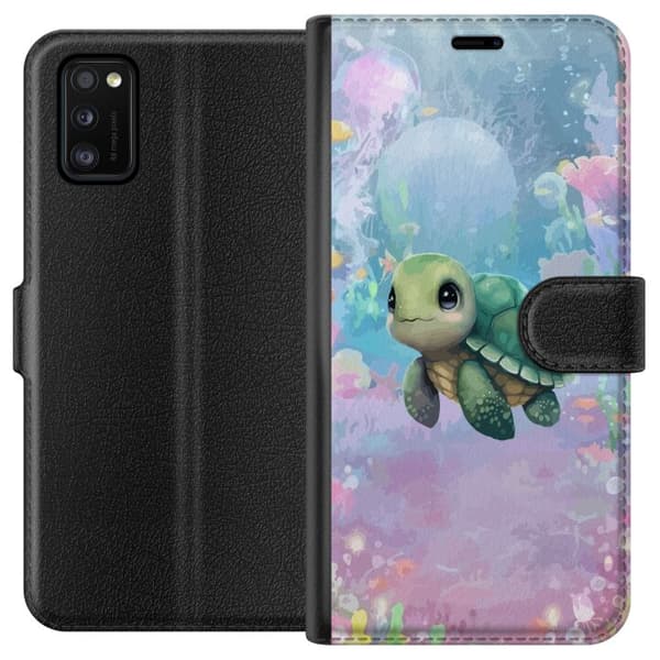 Kompatibel Tegnebogsetui til Samsung Galaxy A41 Skildpadde