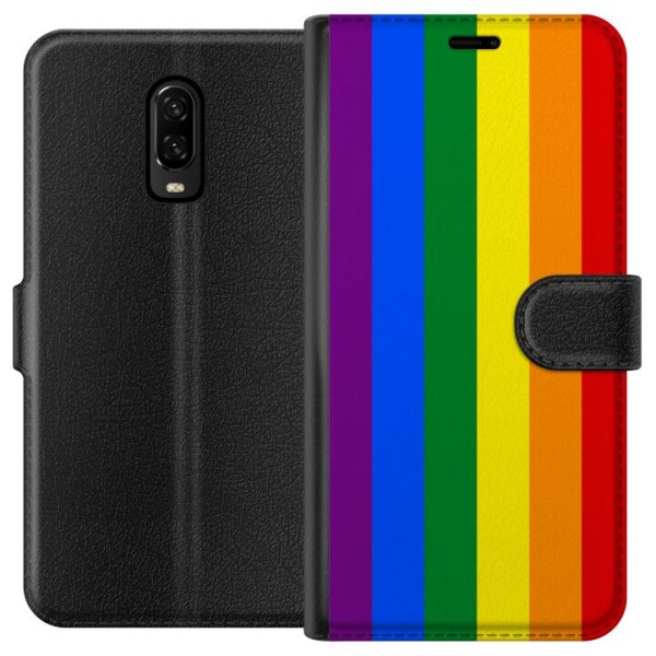 OnePlus 6T Tegnebogsetui Pride Flagga