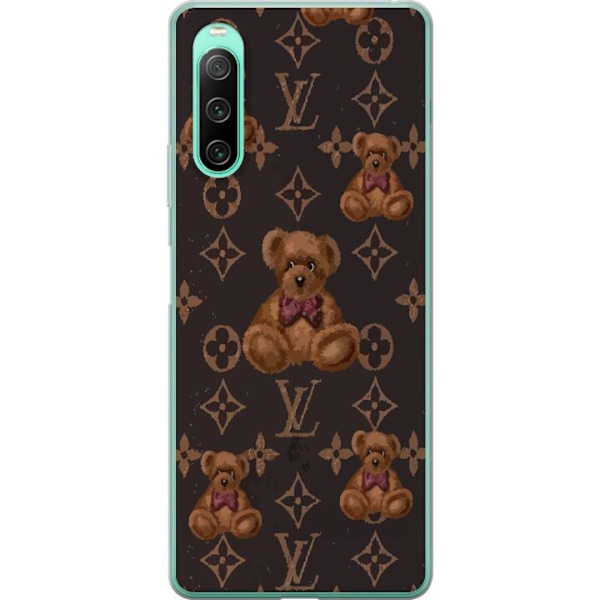 Sony Xperia 10 IV Läpinäkyvä kuori Louis Vuitton Teddykarhu Kuvio Ylellinen Muotisuunnittelu Suosittu Motiivi Muoti-Trendi Ylelliset Asusteet
