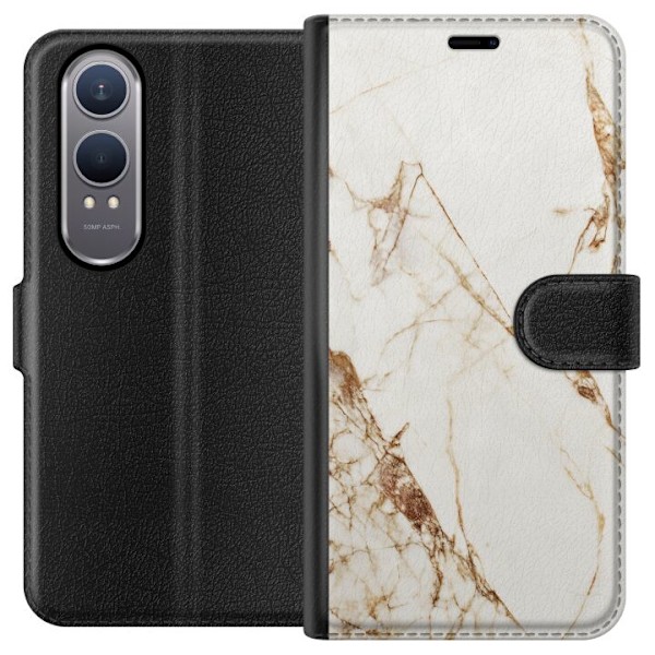 OnePlus Nord CE4 Lite Tegnebogsetui Hvid marmor
