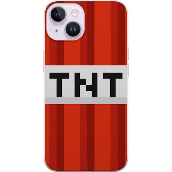 Apple iPhone 15 Läpinäkyvä kuori Minecraft TNT