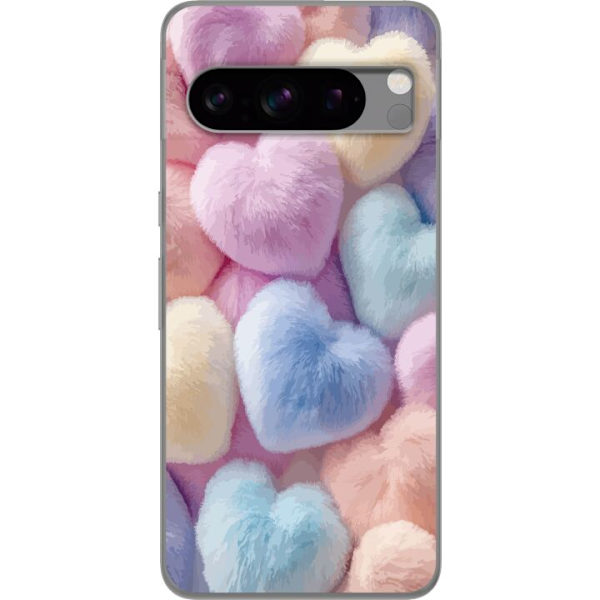 Google Pixel 8 Pro Läpinäkyvä kuori Sydämet Rakkaus Graafinen Suunnittelu Romanttinen Teema Suosittu Symboli Graafinen Malli Koristelu