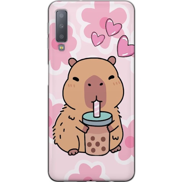 Samsung Galaxy A7 (2018) Gjennomsiktig deksel Kawaii Capybara