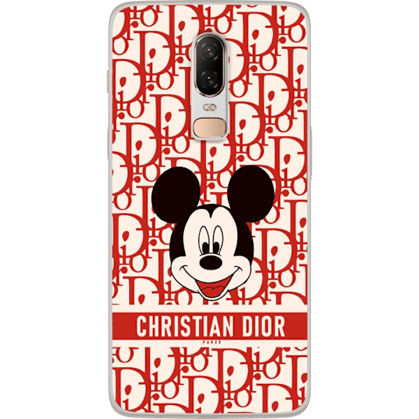 OnePlus 6 Läpinäkyvä kuori Christian Mickey