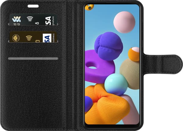 Kompatibel Tegnebogsetui til Samsung Galaxy A21s Audi – Sølvfarvede ringe – Fire sølvfarvede ringe over grå og sorte diagonale linjer på grå baggrund grå