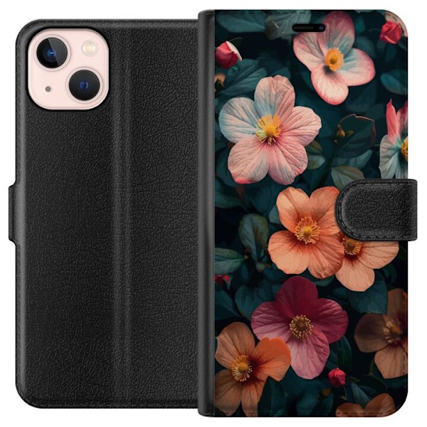 Apple iPhone 13 Lompakkokotelo Kukat