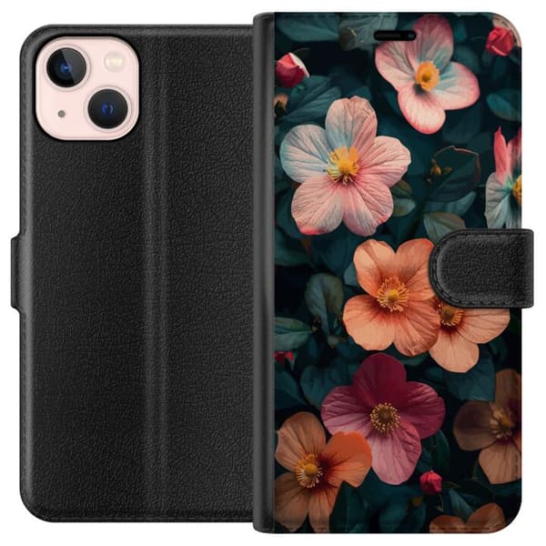 Kompatibel Tegnebogsetui til Apple iPhone 13 Blomster