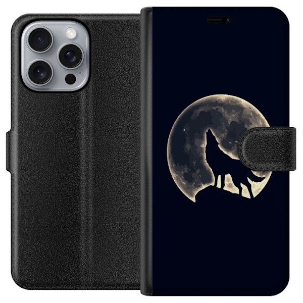 Apple iPhone 16 Pro Max Plånboksfodral Varg Måne