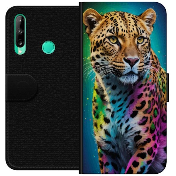 Huawei P40 lite E Tegnebogsetui Leopard