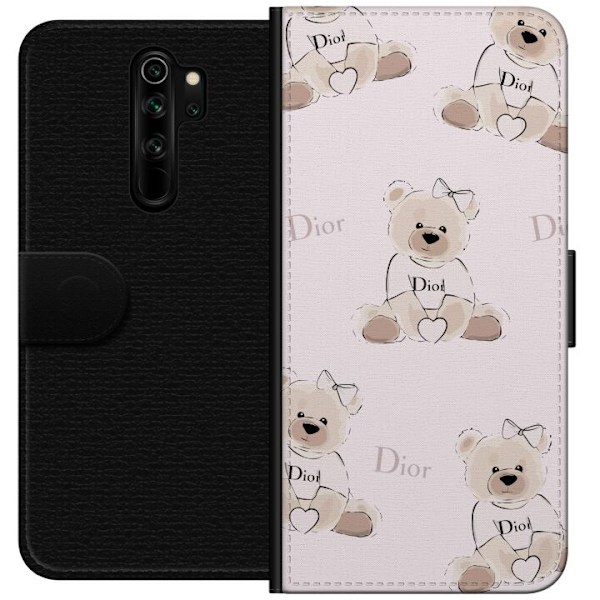 Xiaomi Redmi Note 8 Pro  Tegnebogsetui Teddy Dior Vibes - luksuriøs bamse i modetil