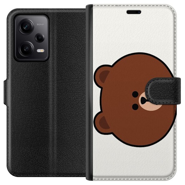 Xiaomi Redmi Note 12 Pro Tegnebogsetui line friends brown