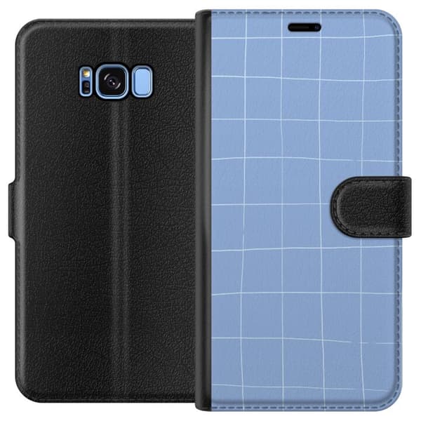 Kompatibelt Plånboksfodral till Samsung Galaxy S8 Blått nät