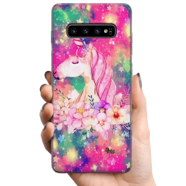 Samsung Galaxy S10 TPU Mobildeksel Enhörning