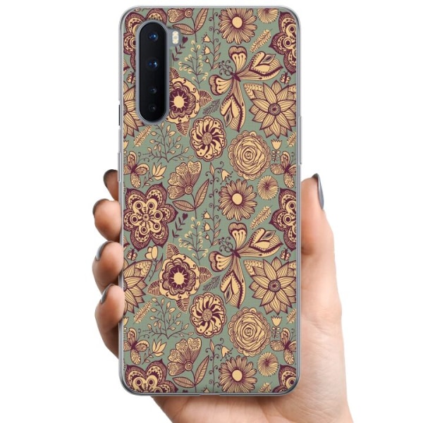 OnePlus Nord TPU Mobilcover Vintage Blomster
