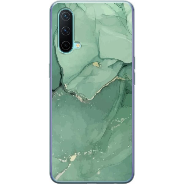OnePlus Nord CE 5G Gennemsigtig cover Grøn marmor