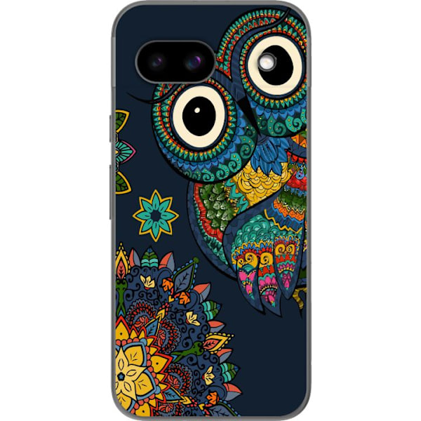 Google Pixel 8a Genomskinligt Skal Mandala Uggla