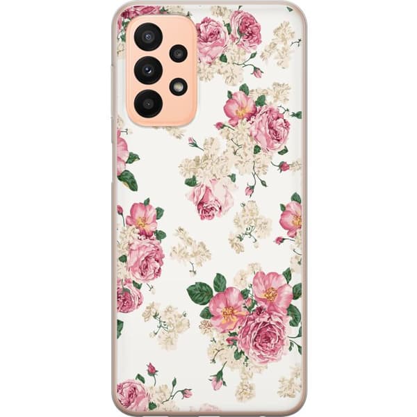 Kompatibelt Mobilskal till Samsung Galaxy A23 Retro Blommor