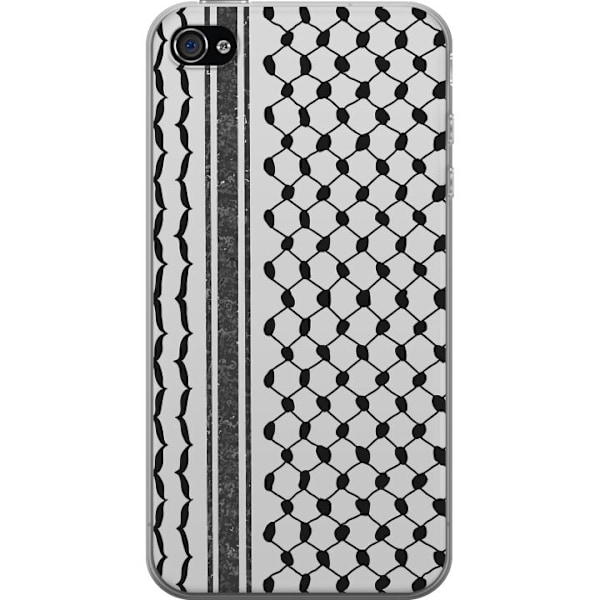 Apple iPhone 4s Gennemsigtig cover Palæstinensisk mønster - inspireret af traditionel stil keffiyeh-stof