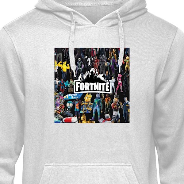 Barn-Hoodie | Mjuk Huvtröja för Barn Fortnite grå 9-11 År