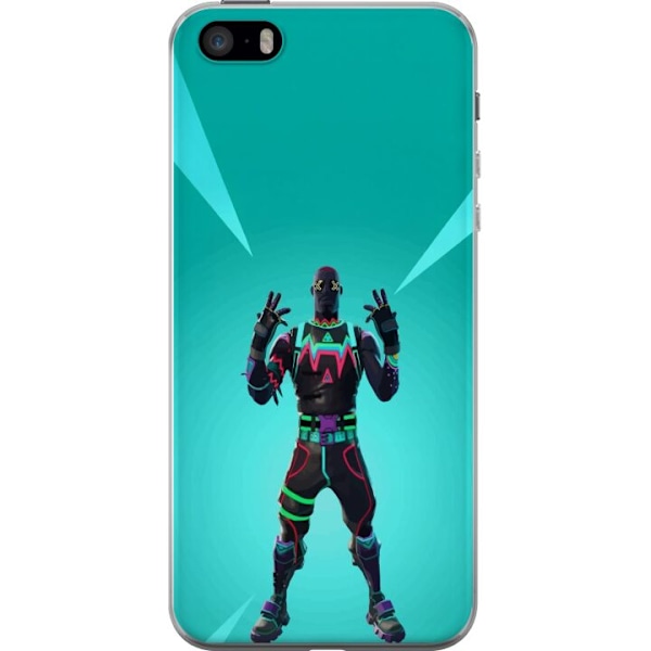 Apple iPhone 5s Läpinäkyvä kuori musta ritari fortnite