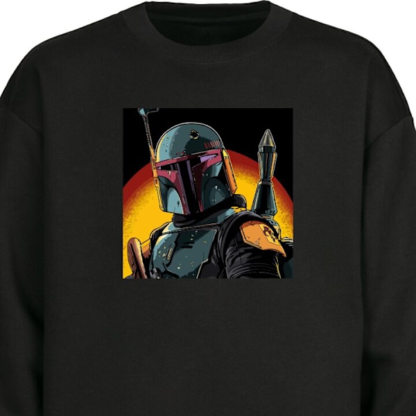 Sweatshirt for Voksen | Klassisk Collegegenser The Mandalorian svart XXL