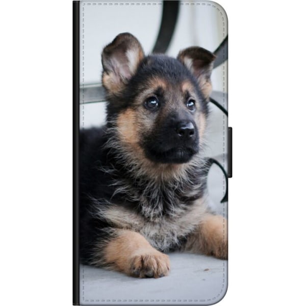 Samsung Galaxy J4+ Lompakkokotelo Saksanpaimenkoira Puppy