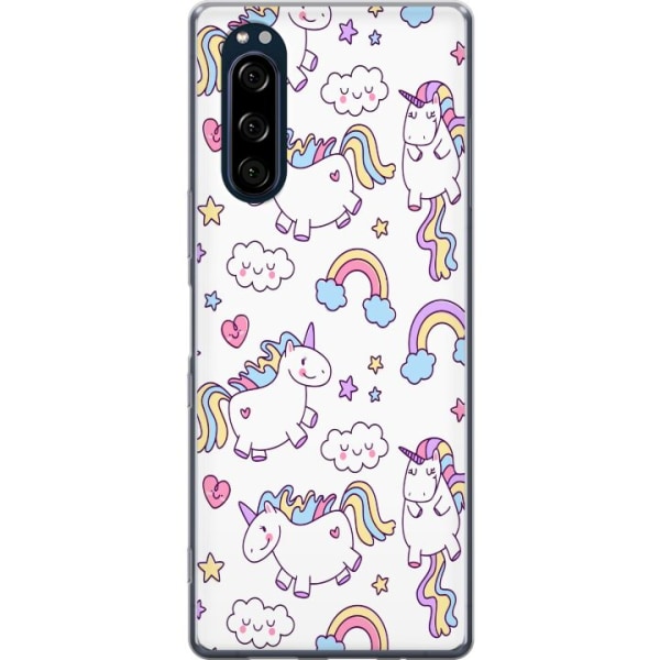 Sony Xperia 5 Gennemsigtig cover Unicorn Mønster