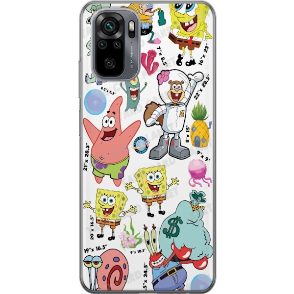 Xiaomi Redmi Note 10S Gjennomsiktig deksel SpongeBob SquarePan