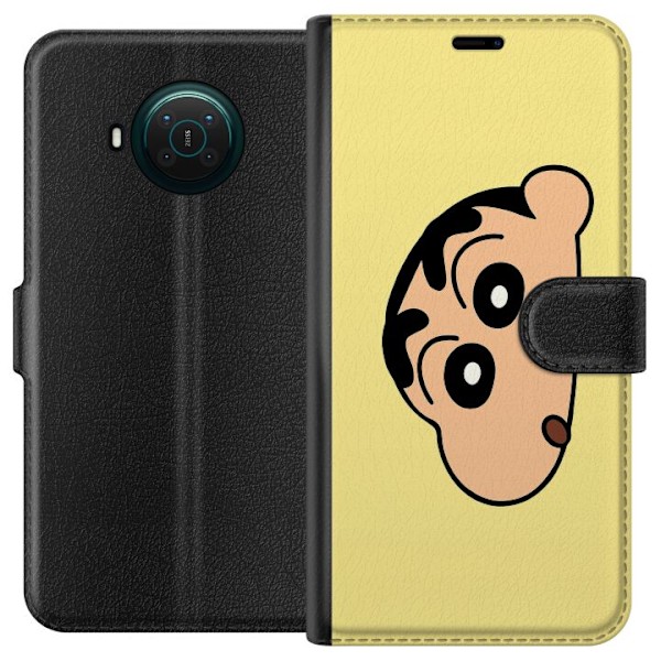 Nokia X10 Tegnebogsetui Peeking Shinchan