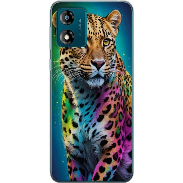 Motorola Moto E13 Genomskinligt Skal Leopard